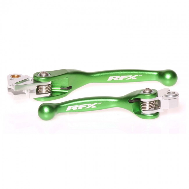 JUEGO DE MANETAS REVERSIBLES RFX KAWASAKI KX 250/450 04/12 VERDE