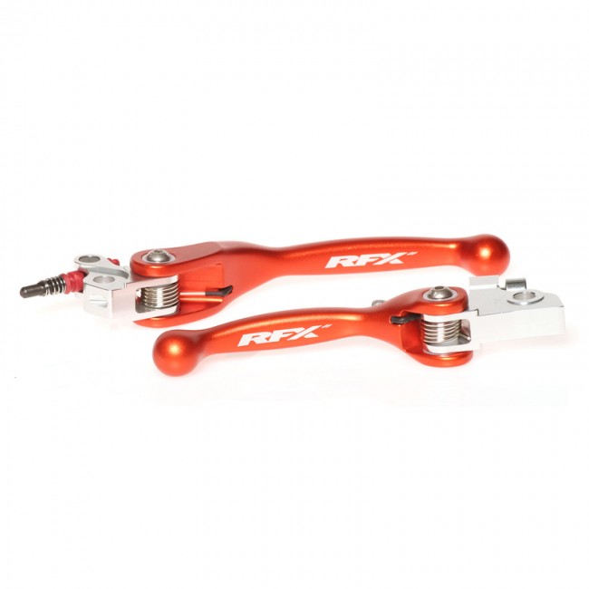 JUEGO DE MANETAS REVERSIBLES RFX KTM 65 SX 04/11 85 SX 03/12 NARANJA