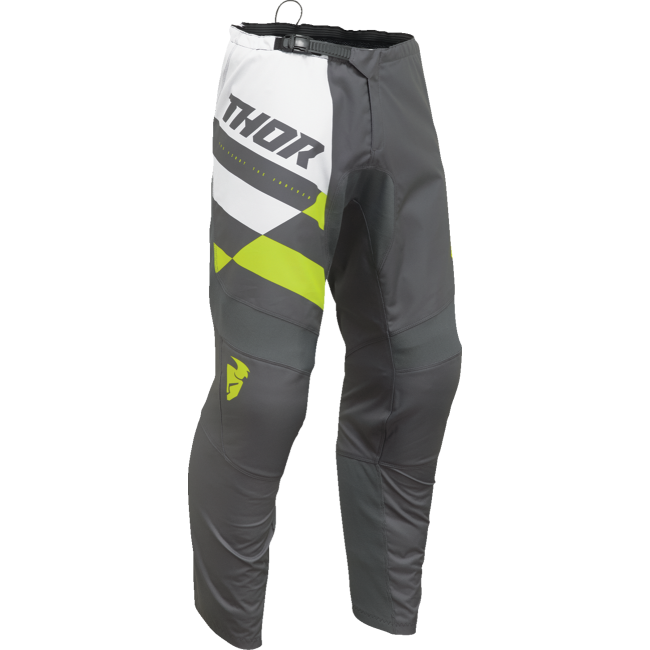 PANTALÓN THOR SECTOR JUNIOR CHECKER GRIS/AMARILLO FLUOR