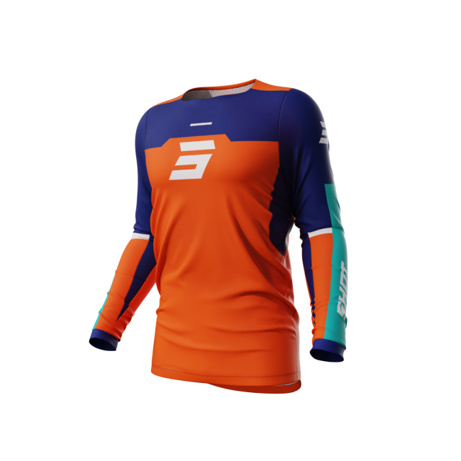 CAMISETA SHOT CONTACT IRON NARANJA/AZUL
