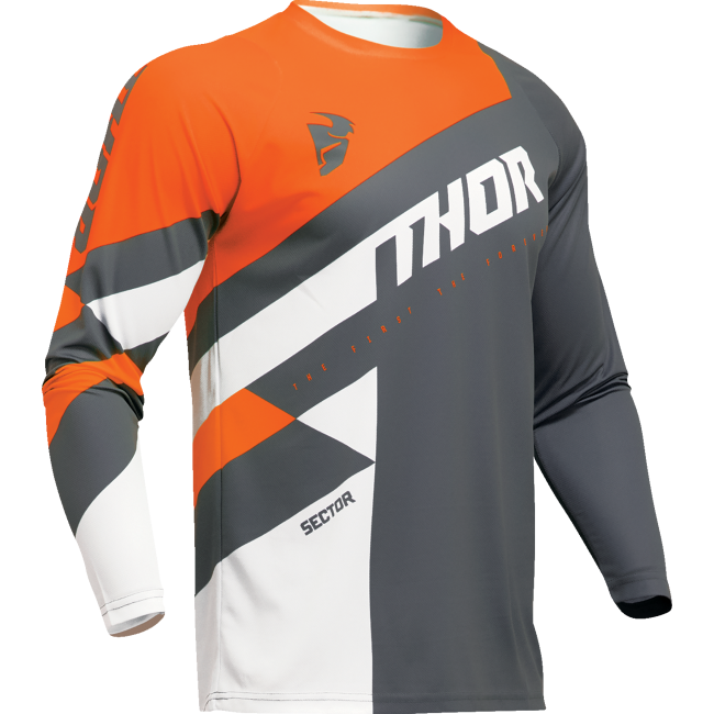 CAMISETA THOR SECTOR CHECKER GRIS/NARANJA