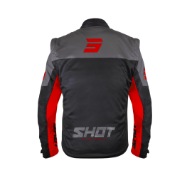 CHAQUETA SHOT SOFTSHELL LITE NEGRO/ROJO