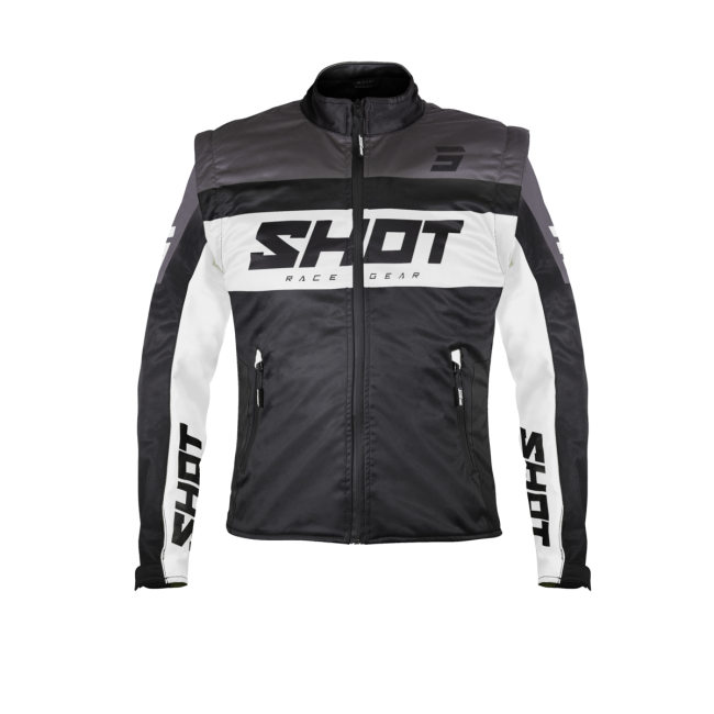CHAQUETA SHOT SOFTSHELL LITE NEGRO/BLANCO