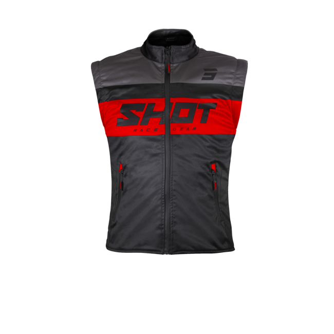 CHAQUETA SHOT BODYWARMER LITE NEGRO/ROJO