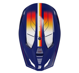 CASCO SHOT FURIOUS AIM BRILLO AZUL/NARANJA