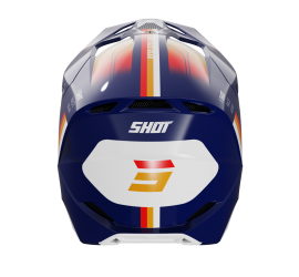CASCO SHOT FURIOUS AIM BRILLO AZUL/NARANJA