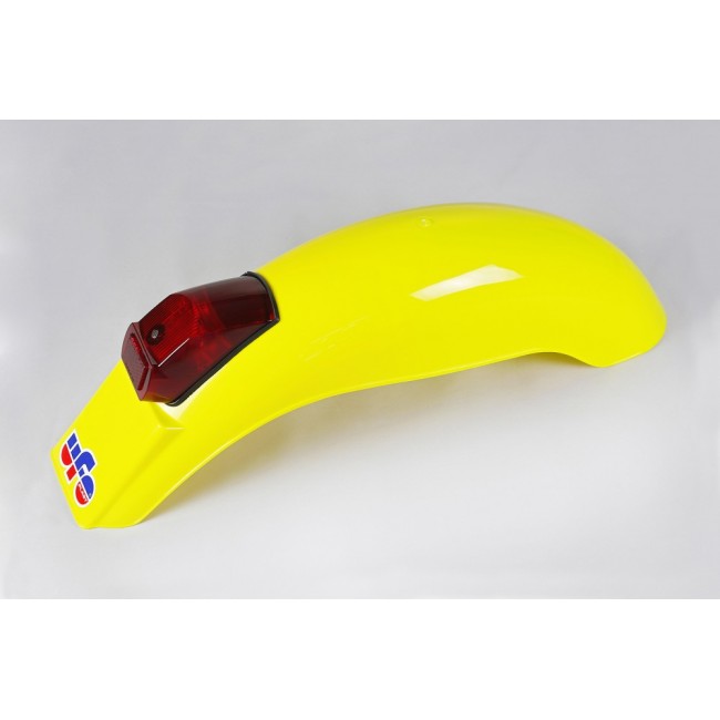 GUARDABARROS TRASERO UFO UNIVERSAL ENDURO Y LUZ 50CC/80CC/125CC 75/79 AMARILLO 2