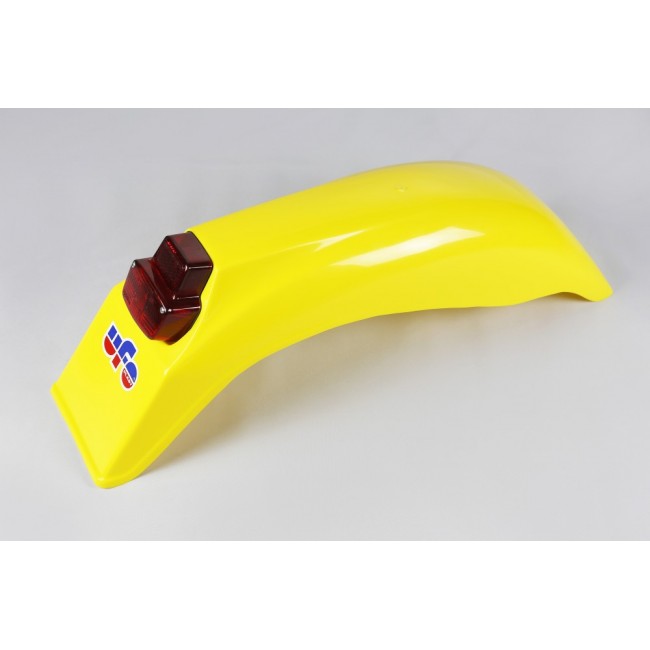 GUARDABARROS TRASERO UFO UNIVERSAL ENDURO CON LUZ 125CC/250CC/500CC AMARILLO