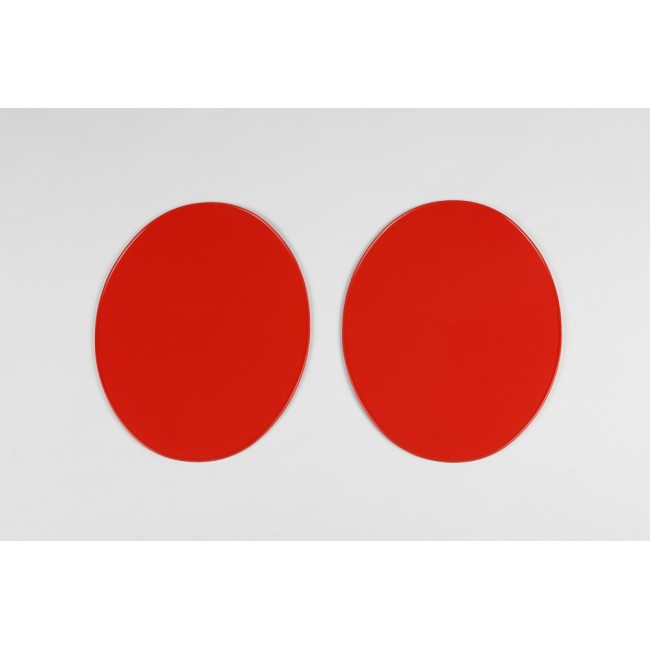 PLACAS OVALADAS UFO UNIVERSAL (2 UDS) DESDE 1970 ROJO