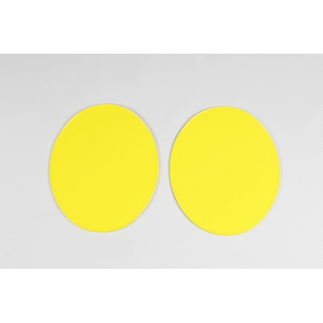 PLACAS OVALADAS UFO UNIVERSAL (2 UDS) DESDE 1970 AMARILLO