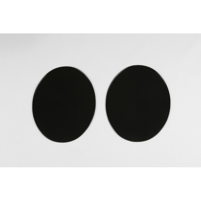 PLACAS OVALADAS UFO UNIVERSAL (2 UDS) DESDE 1970 NEGRO