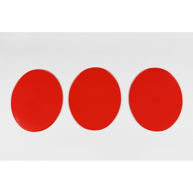 KIT PLACAS OVALADAS UFO UNIVERSALES (3 UDS) DESDE 1970 ROJO