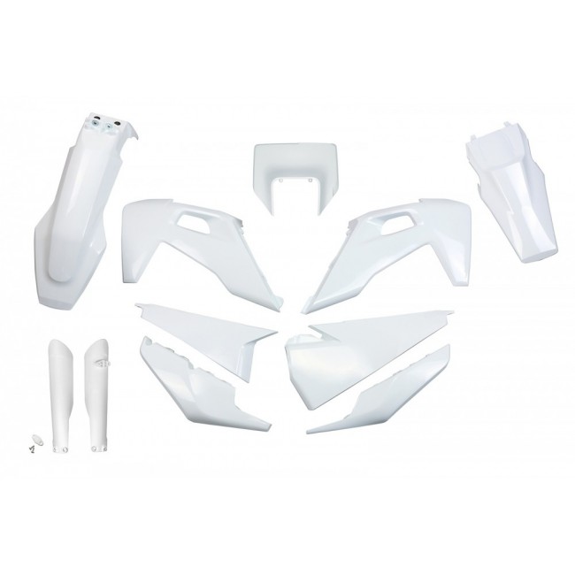 FULL KIT DE PLASTICOS UFO HUSQ TE 150/250/300 FE 250/350/450/501 20/23 BLANCO