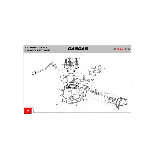 ARANDELA COBRE 8X16X1.5 CILINDRO/CULATA GAS GAS EC 2T 125 2014