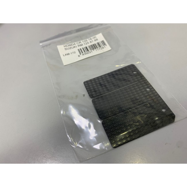 LÁMINA DE CARBONO HONDA CR 125 78/00 SUZUKI RM 125 87/88