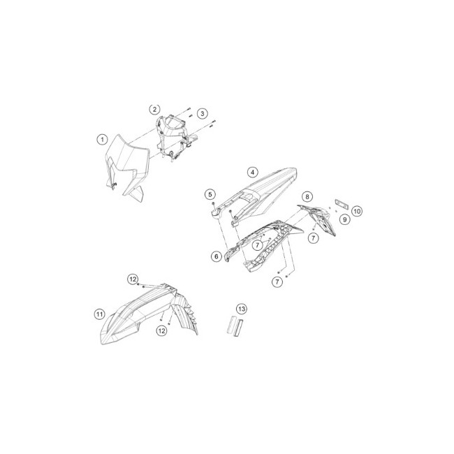 PORTAMATRICULAS ORIGINAL KTM  EXC/EXCF 2024-2026