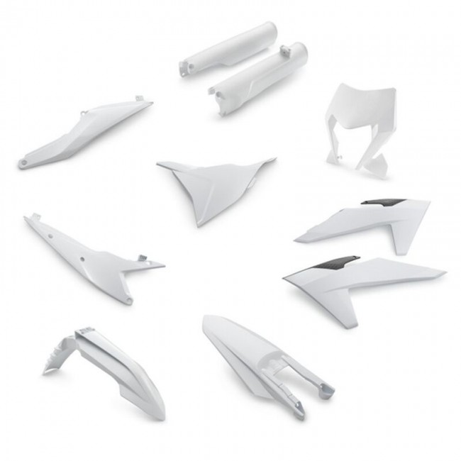 FULL KIT PLÁSTICOS RTECH KTM EXC/EXCF/XCW/XCFW 150-500 2024 BLANCO