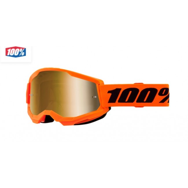 GAFAS 100% STRATA 2 NARANJA ESPEJO