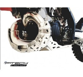 CUBRECARTER CON PROTECTOR DE ESCAPE DE ALUMINIO P-TECH KTM EXC 250/300 (20-23)