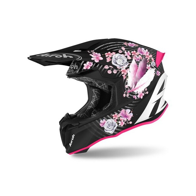 CASCO AIROH TWIST 2.0 MAD NEGRO/ROSA/BLANCO MATE