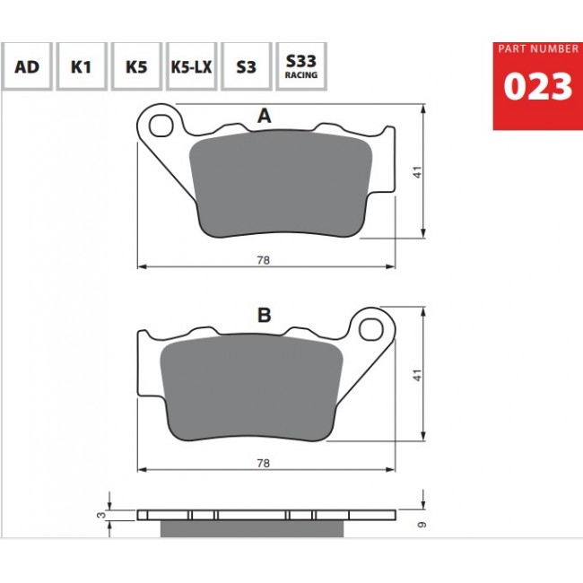 PASTILLAS DE FRENO SINTERIZADAS GOLD FREN HUSQVARNA TRASERA