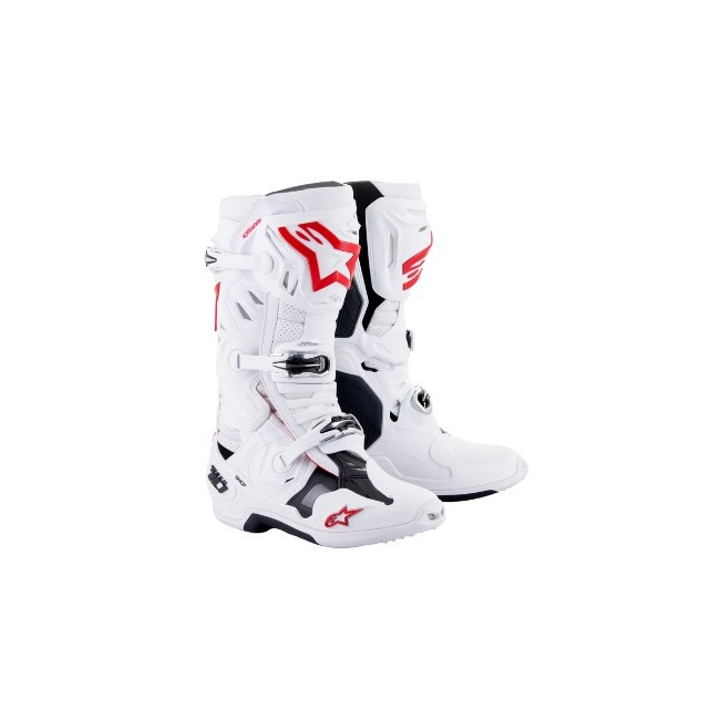 BOTA ALPINESTAR TECH 10 SUPERVENTED BLANCO/ROJO