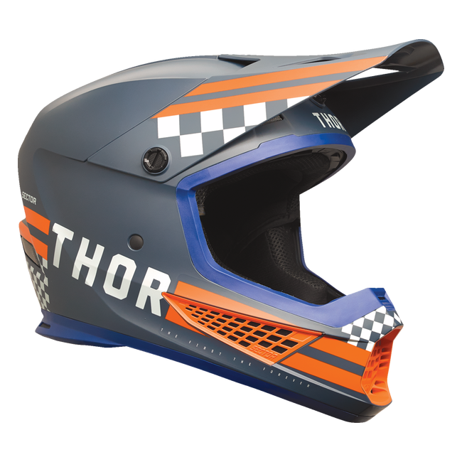 CASCO THOR SECTOR 2 COMBAT GRIS-NARANJA-AZUL-BLANCO