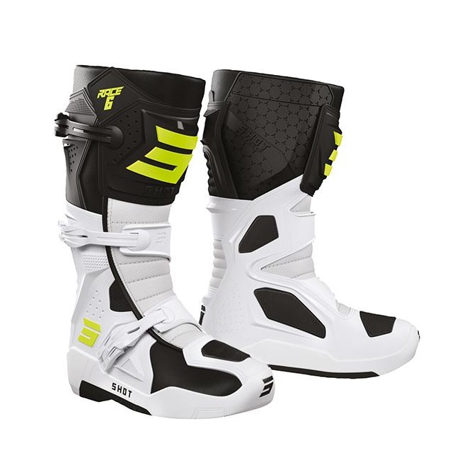 BOTA SHOT RACE 6 NEGRO-BLANCO-AMARILLO
