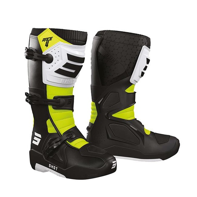 BOTA SHOT RACE 4 NEGRO-BLANCO-AMARILLO