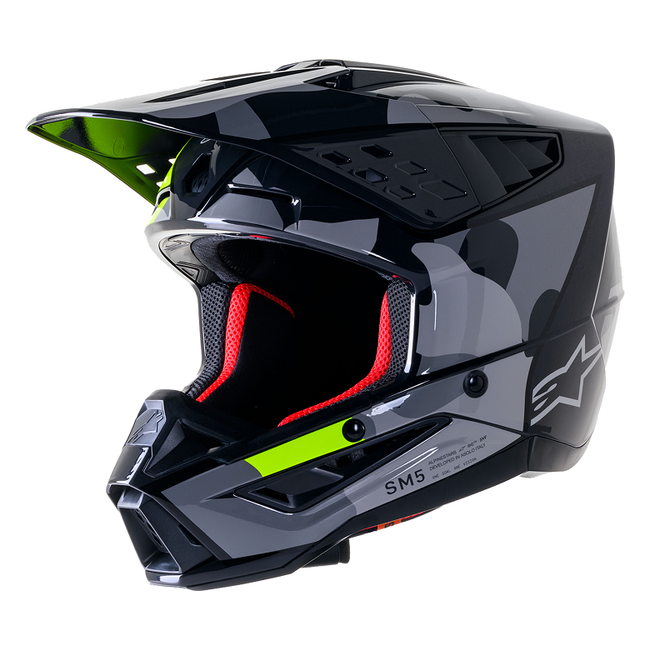 CASCO ALPINESTARS SM5 GRIS-NEGRO-AMARILLO