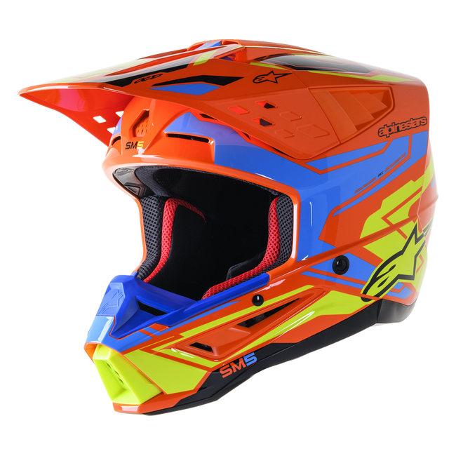 CASCO ALPINESTAR SM5 NARANJA-AMARILLO-AZUL