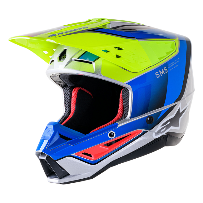 CASCO ALPINESTAR SM5 AMARILLO-AZUL