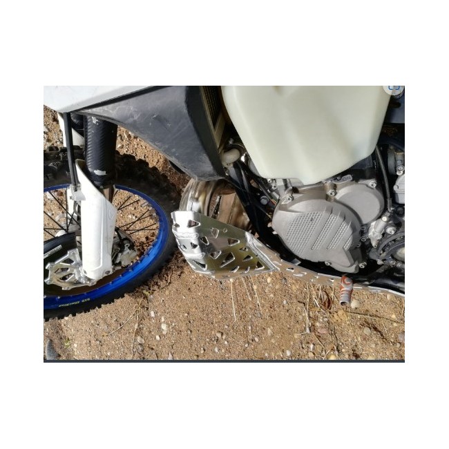 CUBRECARTER CON PROTECTOR DE ESCAPE DE ALUMINIO Y BIELETA P-TECH HUSABERG TE250/