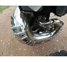 CUBRECARTER CON PROTECTOR DE ESCAPE DE ALUMINIO Y BIELETA P-TECH HUSABERG TE250/