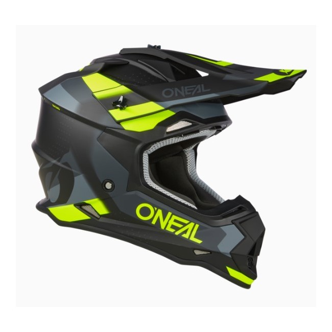 CASCO O´NEAL 2SRS SPYDE NEGRO/GRIS/AMARILLO FLUORESCENTE