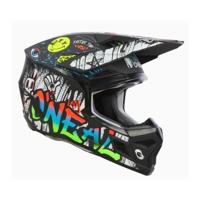 CASCO JUNIOR 3SRS RANCID negro/blanco