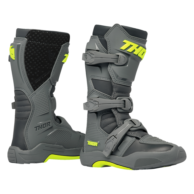 BOTAS THOR JUNIOR  BLITZ XR MX GRIS-AMARILLO
