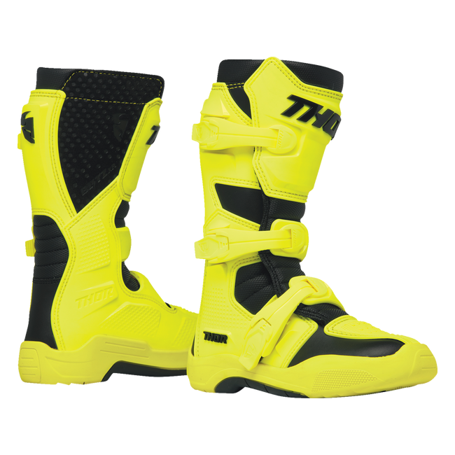 BOTAS THOR JUNIOR BLITZ XR MX AMARILLO FLUOR-NEGRO