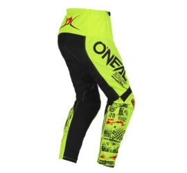 PANTALON O NEAL JUNIOR ELEMENT ATTACK AMARILLO NEÓN/NEGRO