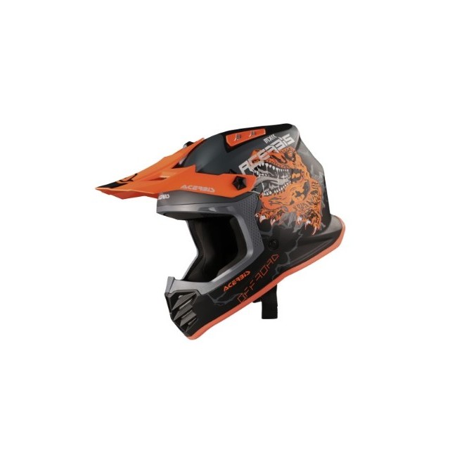 CASCO ACERBIS PROFILE JUNIOR NERO/ARANCIO FLUO
