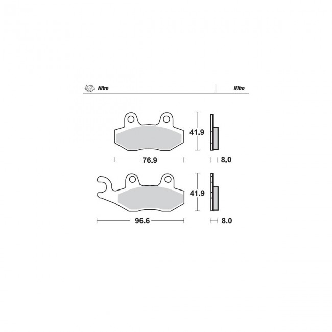 Pastillas de freno Motomaster  sinterizada Nitro Delanteras  Kawasaki Kx250/500