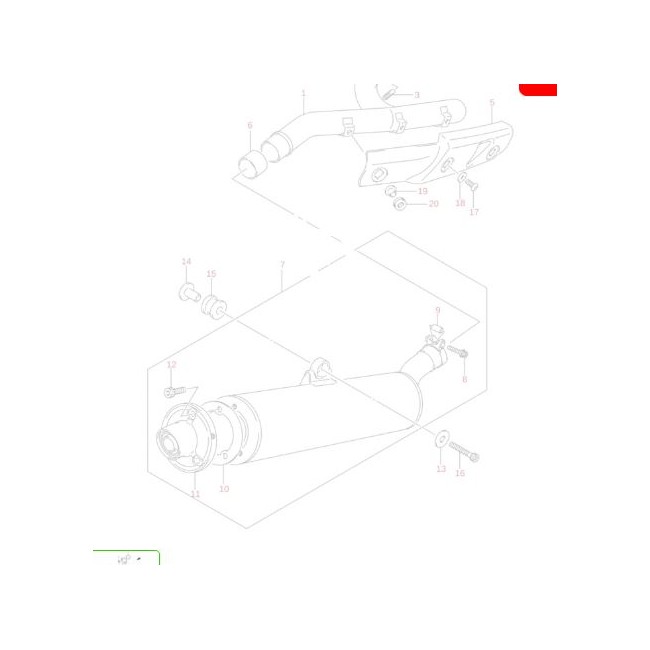junta de escape  escape original LTZ 400 N6
