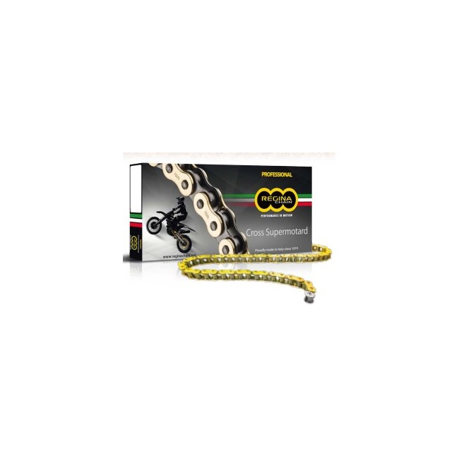 CADENA REGINA RX3 520 SIN RETENES PROFECIONAL REFORZADA ORO