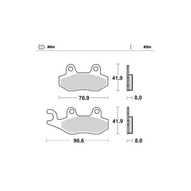 PASTILLAS DE FRENO MOTOMASTER NITRO KAWASAKI DELANTERA KVF 650/750 (VER MODELOS)
