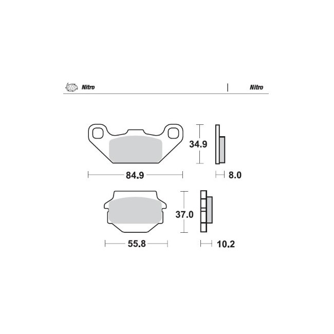 PASTILLAS DE FRENO MOTOMASTER NITRO SUZUKI DELANTERAS LT 250 1985-1987