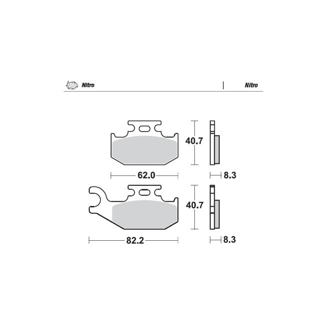 PASTILLAS DE FRENO MOTOMASTER NITRO SUZUKI DELANTERA IZQ LT-A 750 Kingquad 2005