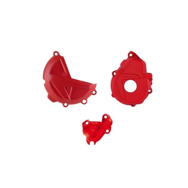 ProtectorTapa Embrague+Encendido+Bomba AguaPolisport GasGas EC 250/3504T 21+ROJO