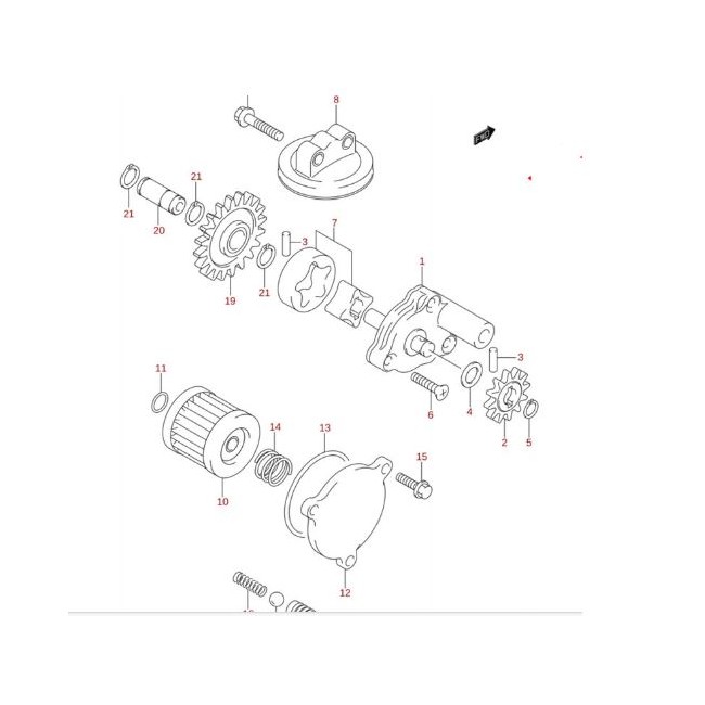 PIÑON BOMBA DE ACEITE LTZ 400