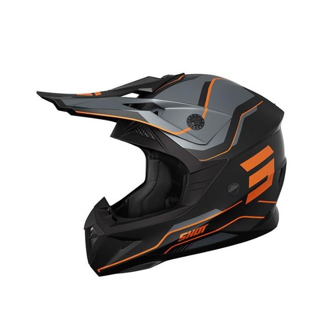 CASCO SHOT PULSE NEGRO-NARANJA