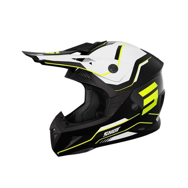 CASCO SHOT PULSE NEGRO-BLANCO-AMARILLO